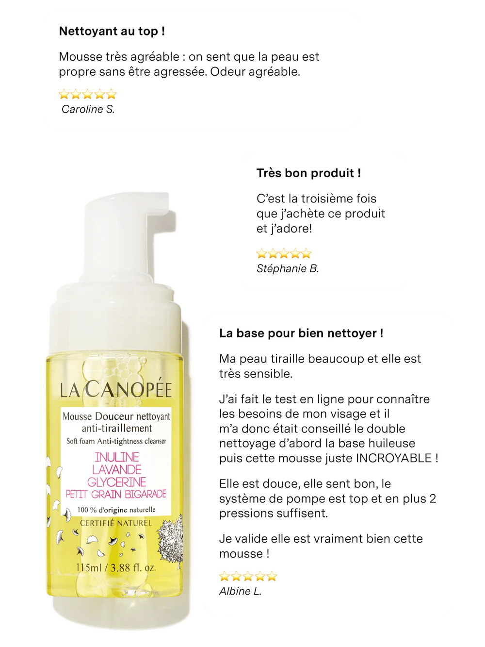 Mousse Douceur nettoyant anti-tiraillement - La Canopée