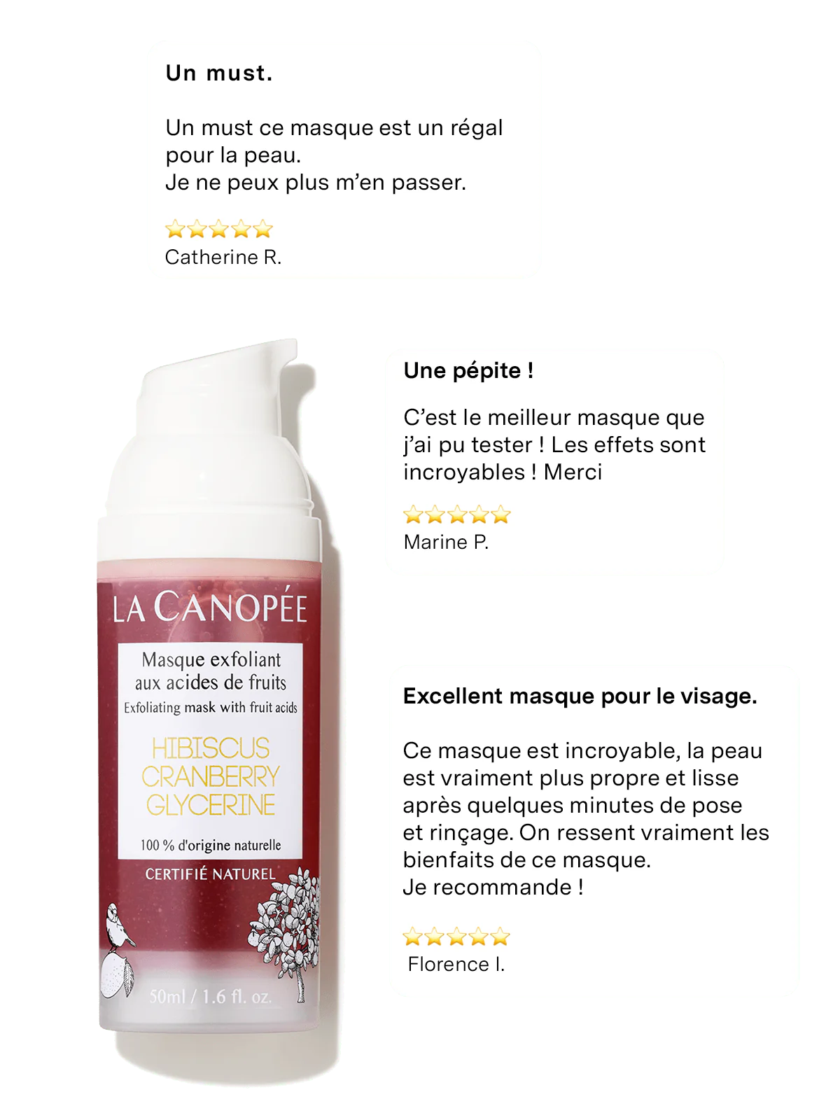 Masque exfoliant aux acides de fruits - La Canopée