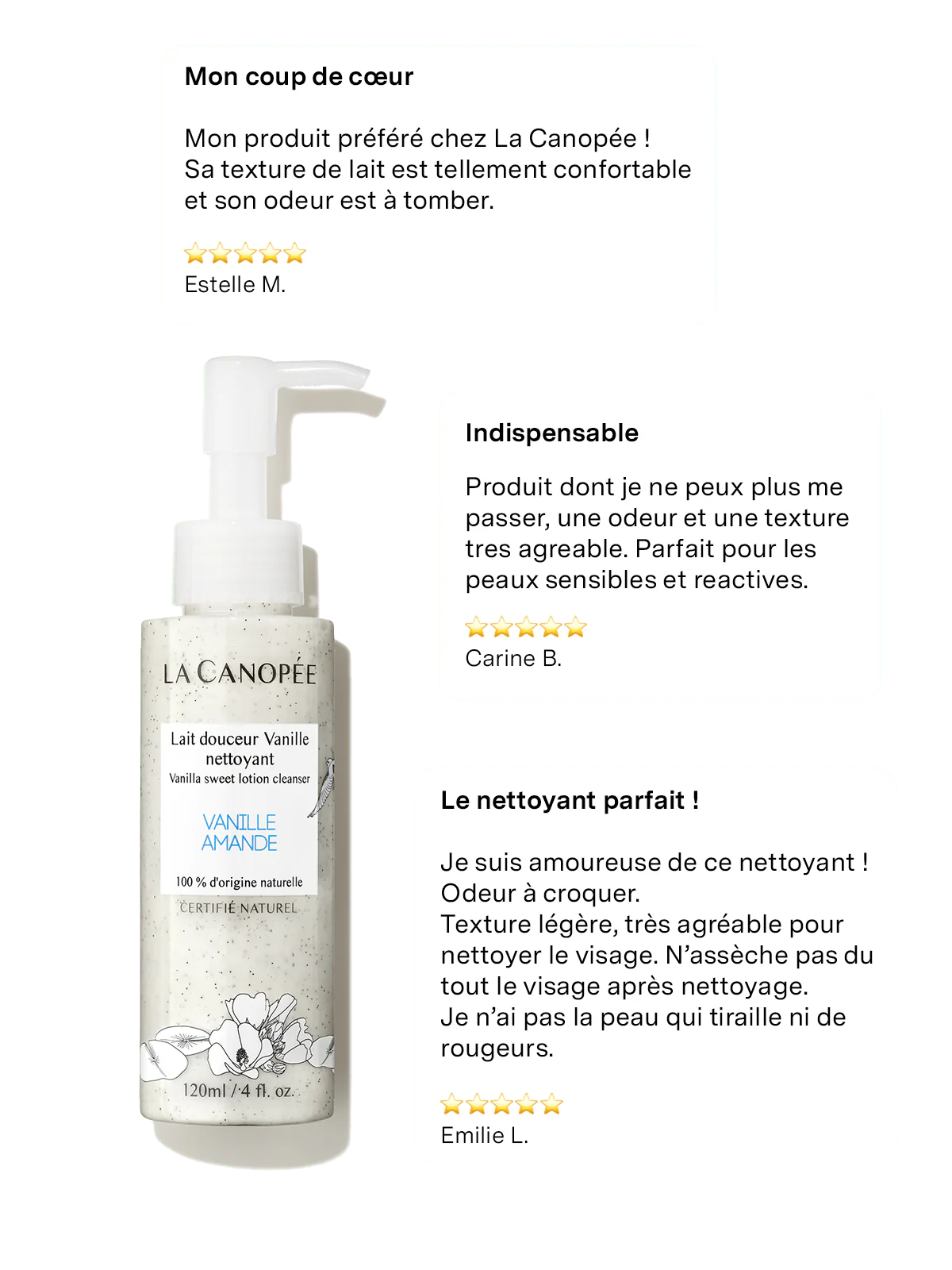 Lait douceur Vanille nettoyant - La Canopée