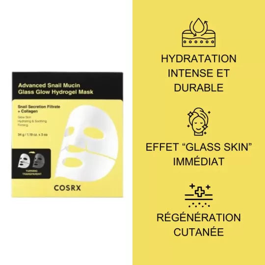 MASQUE HYDROGEL À LA BAVE D'ESCARGOT - COSRX