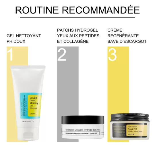 PATCHS HYDROGEL YEUX AUX PEPTIDES ET COLLAGÈNE - COSRX