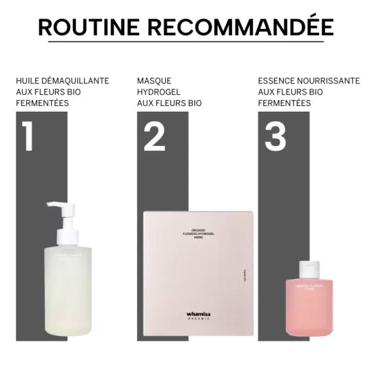 Masque hydrogel aux fleurs bio - Whamisa