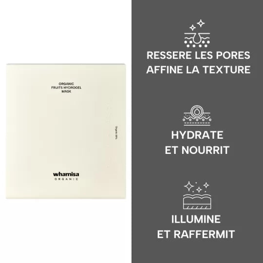 Masque hydrogel aux fruits bio - Whamisa