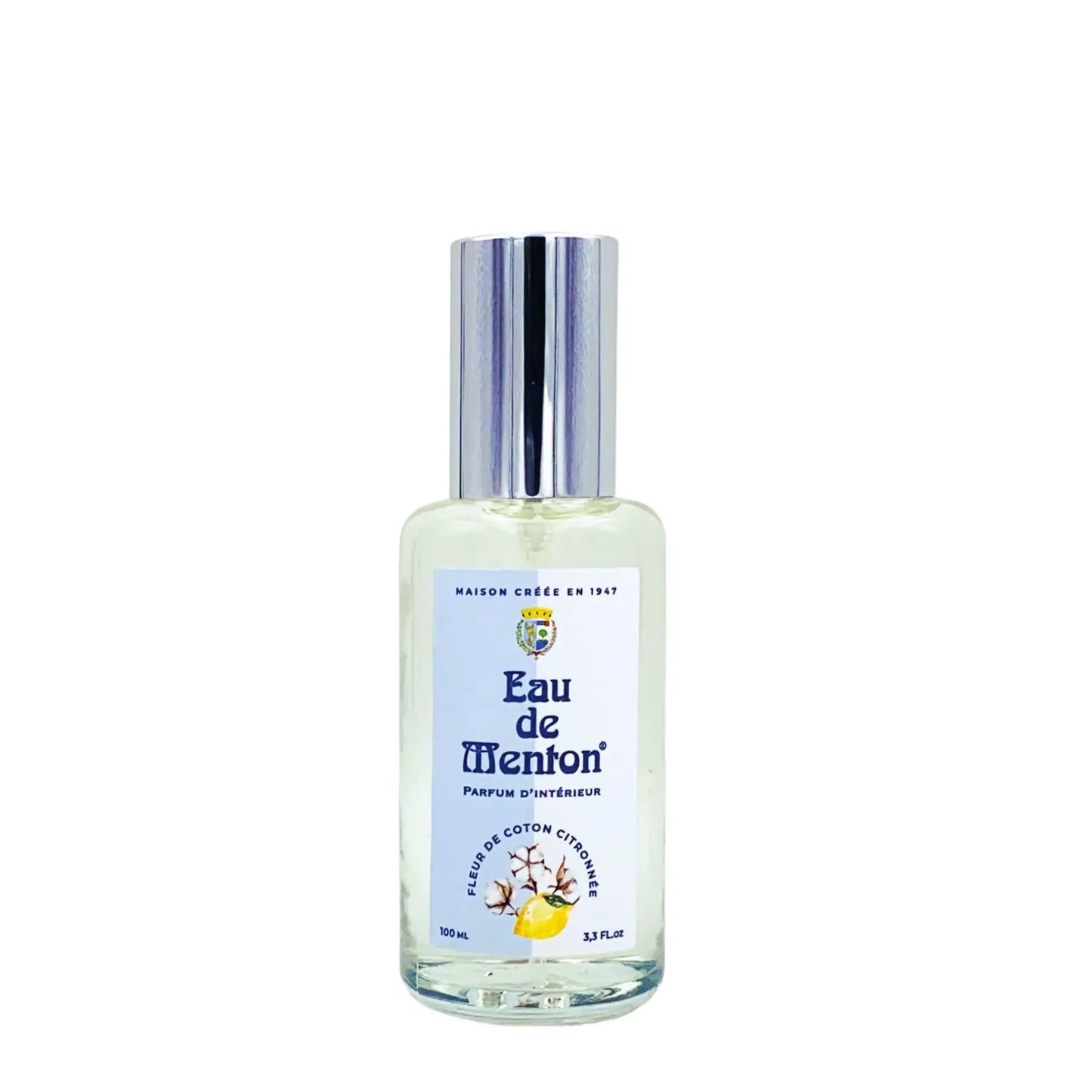 Eau de Menton - Vaporisateur ambiance 100 ml - Fleur de Coton Citronnée