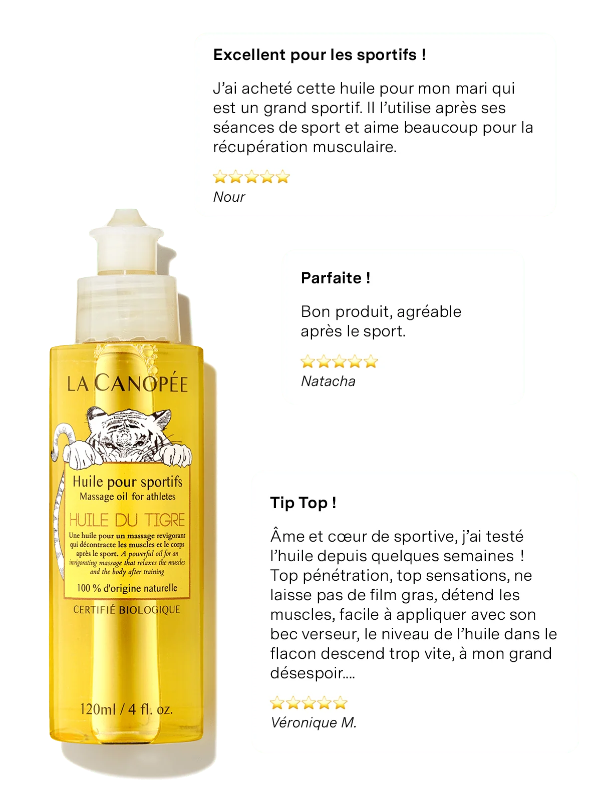 Huile du Tigre Massage pour sportifs - La Canopée
