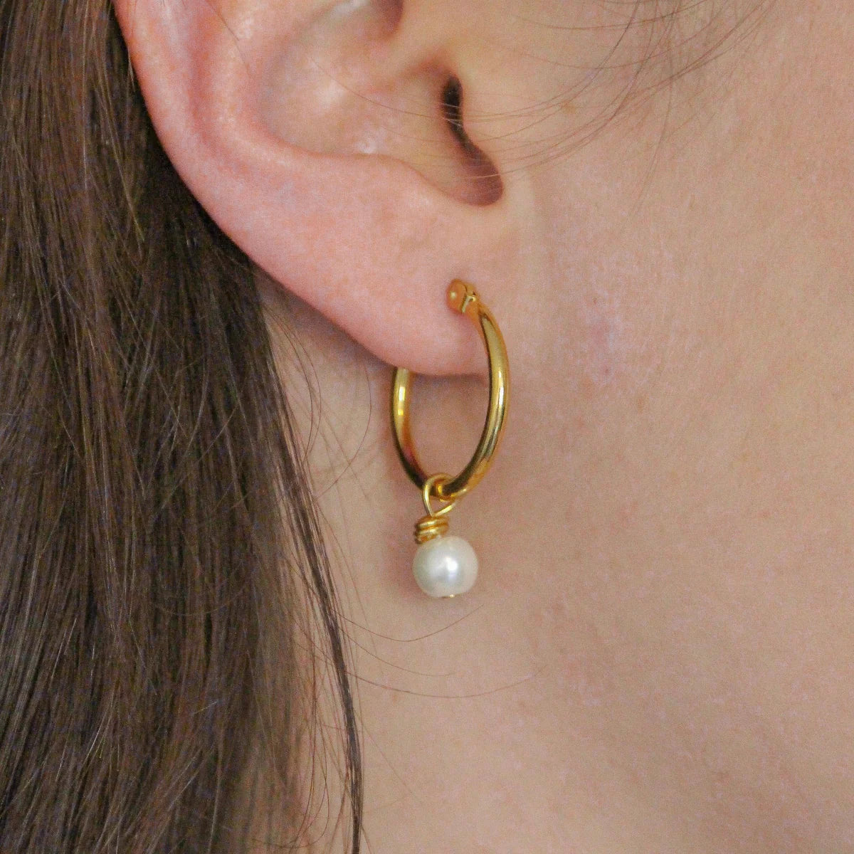 Boucles d'oreilles PERLES - Doré - Fervido