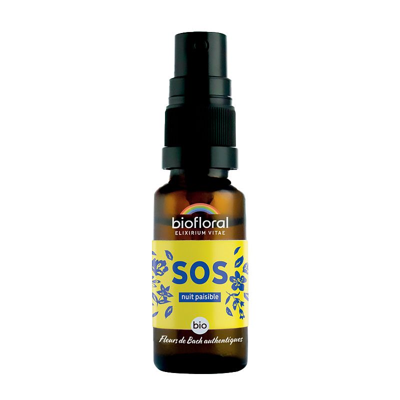 Fleurs de Bach Sos secours nuit bio en spray -20 ml - Biofloral