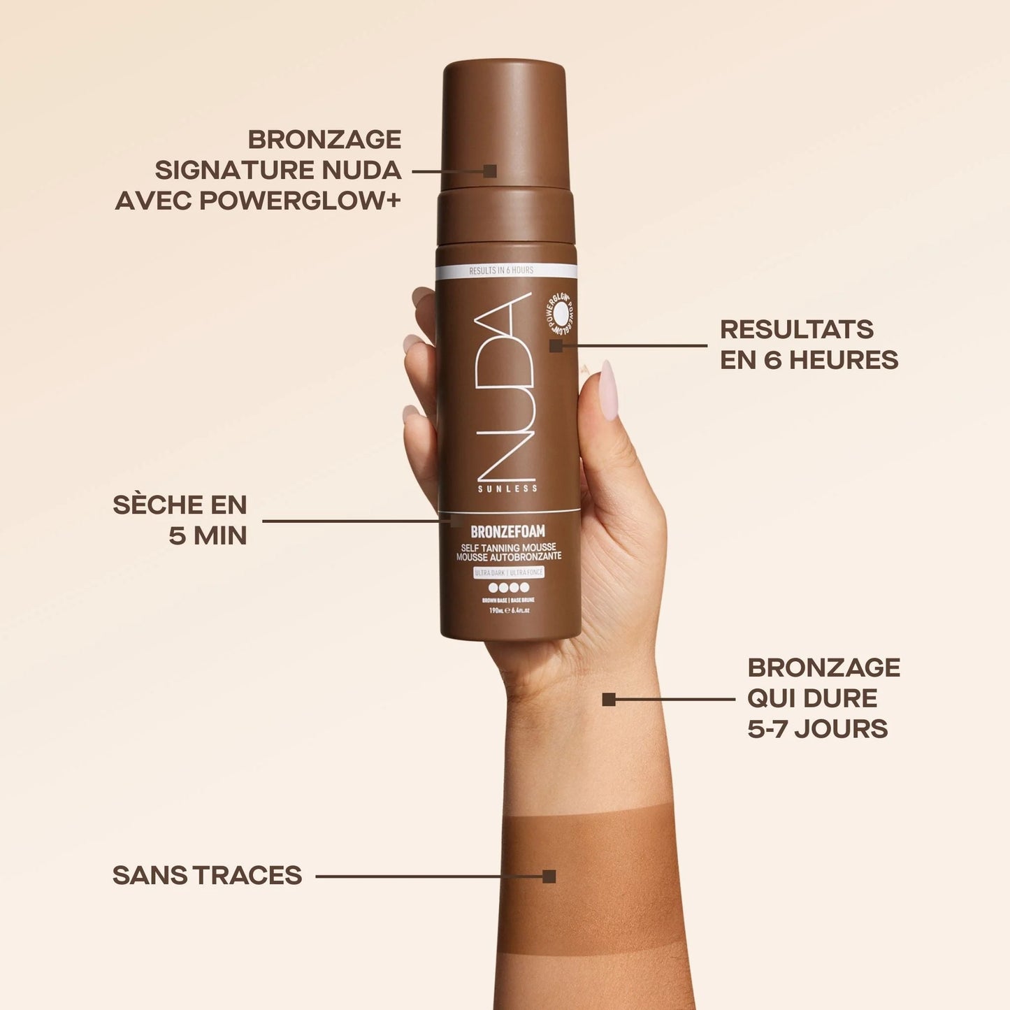 NUDA - BRONZEFOAM - Ultra Foncé