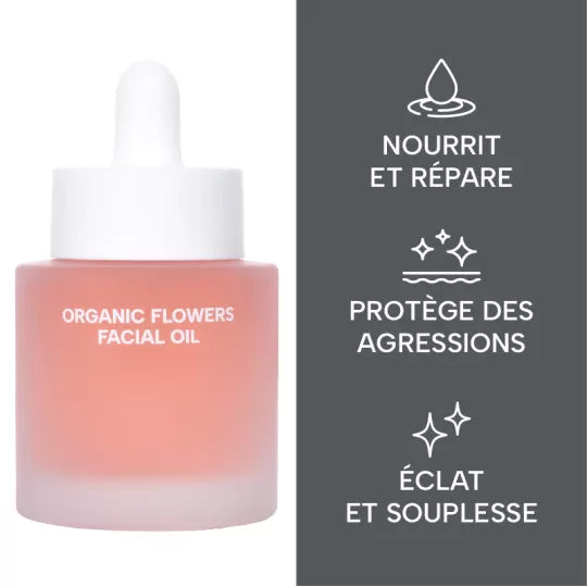 Huile soin visage nourrisante aux fleurs bio fermentées - Whamisa