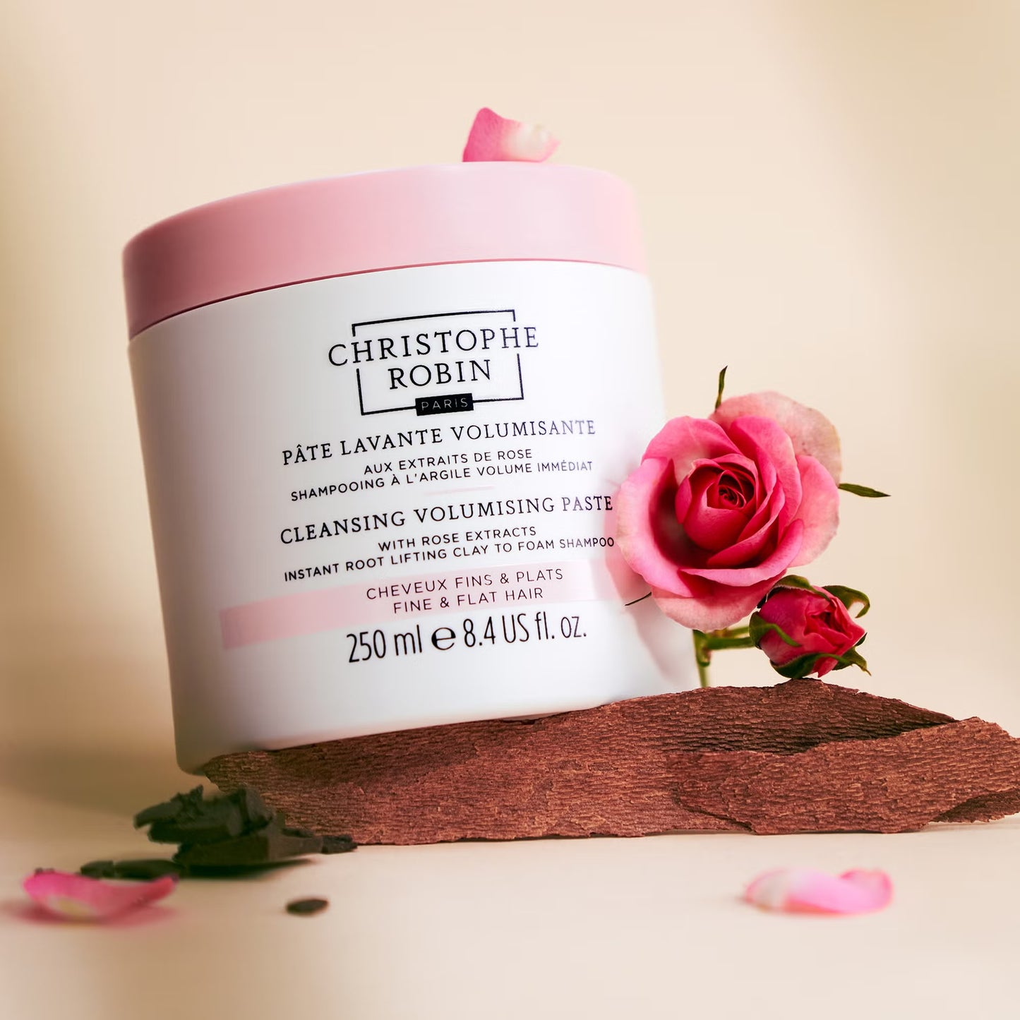 Pâte Lavante Volumisante aux Extraits de Rose - Christophe Robin